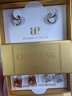 Bomb Party Charming Hoops - Rhodium